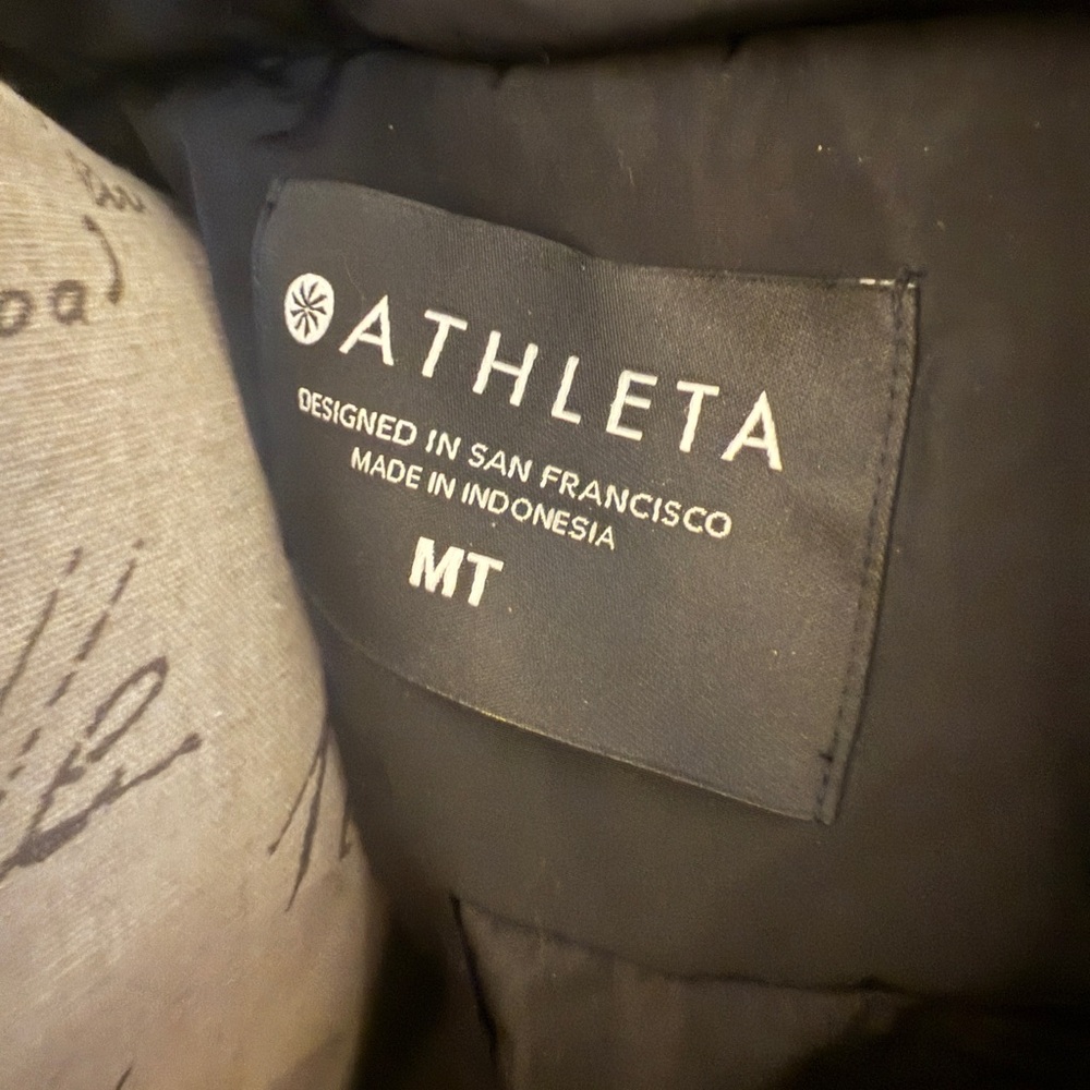 Athleta Sleek Black Bomber Jacket size medium Tall - Picture 6 of 6